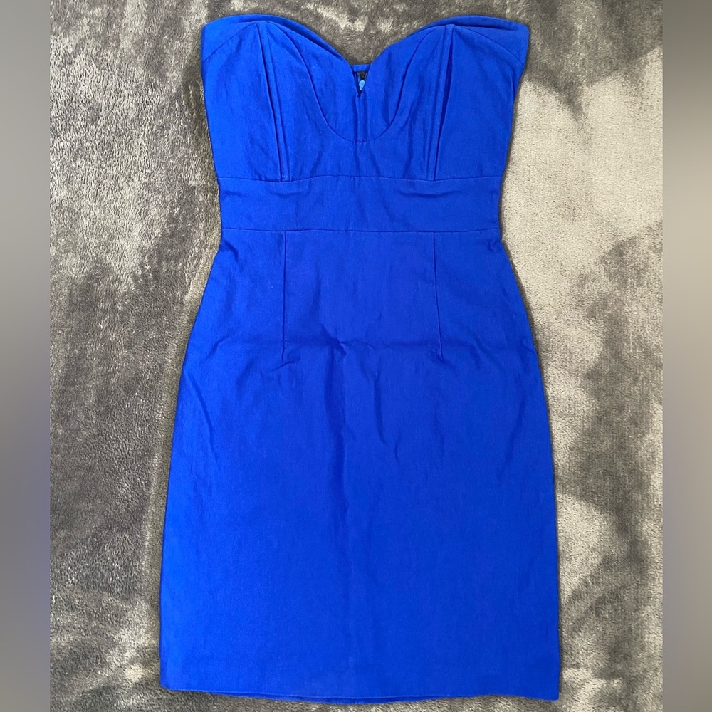 Bloom Vibrant Blue Strapless Dress